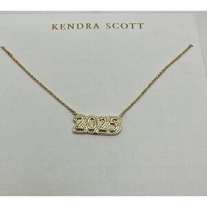 Kendra Scott 2025 Pendant Necklace - 14K Gold Over Brass: Lobster Claw New